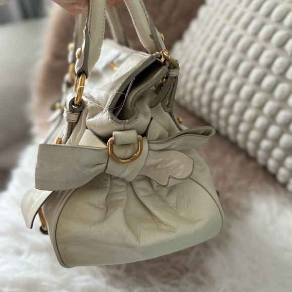 Miu Miu Women's Gray Leather Handbag - Picture 4 of 15